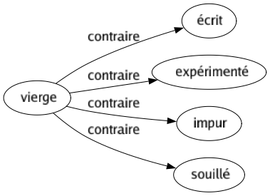 Contraire de Vierge : Écrit Expérimenté Impur Souillé 