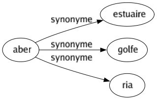 Synonyme de Aber : Estuaire Golfe Ria 