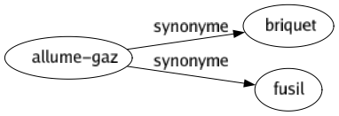Synonyme de Allume-gaz : Briquet Fusil 