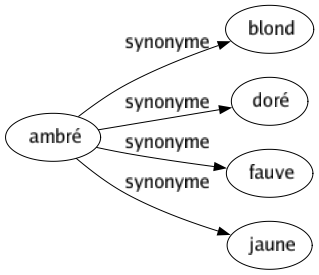 Synonyme de Ambré : Blond Doré Fauve Jaune 