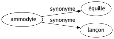 Synonyme de Ammodyte : Équille Lançon 