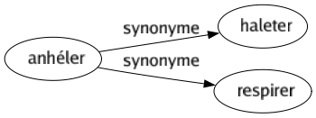 Synonyme de Anhéler : Haleter Respirer 