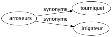Synonyme de Arroseurs : Tourniquet Irrigateur 