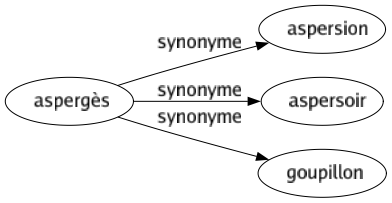 Synonyme de Aspergès : Aspersion Aspersoir Goupillon 