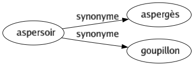 Synonyme de Aspersoir : Aspergès Goupillon 