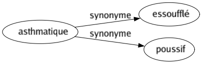 Synonyme de Asthmatique : Essoufflé Poussif 