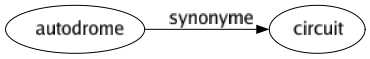 Synonyme de Autodrome : Circuit 