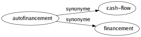 Synonyme de Autofinancement : Cash-flow Financement 