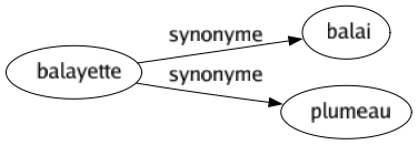 Synonyme de Balayette : Balai Plumeau 