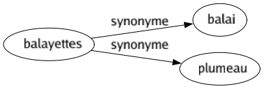 Synonyme de Balayettes : Balai Plumeau 