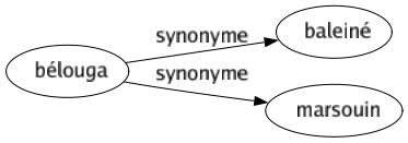 Synonyme de Bélouga : Baleiné Marsouin 