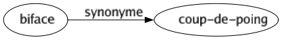 Synonyme de Biface : Coup-de-poing 