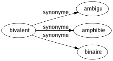Synonyme de Bivalent : Ambigu Amphibie Binaire 