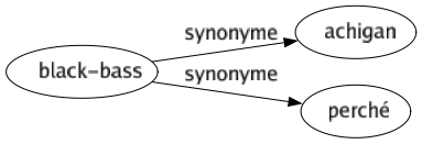 Synonyme de Black-bass : Achigan Perché 