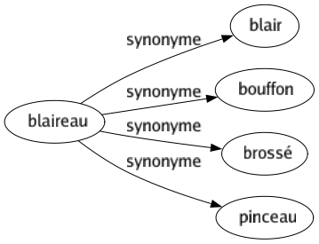Synonyme de Blaireau : Blair Bouffon Brossé Pinceau 
