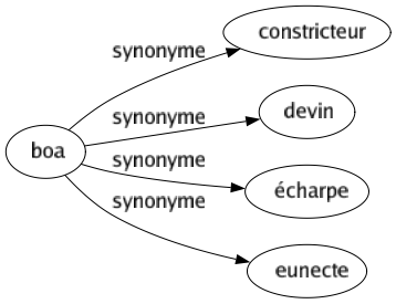 Synonyme de Boa : Constricteur Devin Écharpe Eunecte 