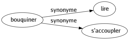 Synonyme de Bouquiner : Lire S'accoupler 