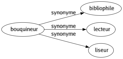 Synonyme de Bouquineur : Bibliophile Lecteur Liseur 