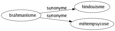 Synonyme de Brahmanisme : Hindouisme Métempsycose 