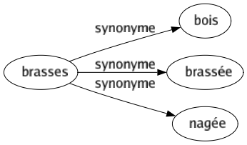 Synonyme de Brasses : Bois Brassée Nagée 