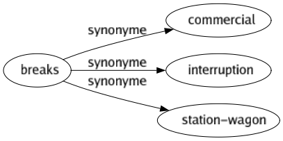 Synonyme de Breaks : Commercial Interruption Station-wagon 