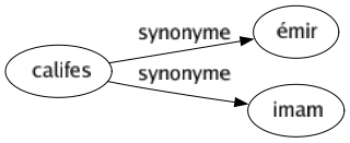 Synonyme de Califes : Émir Imam 