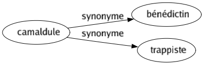 Synonyme de Camaldule : Bénédictin Trappiste 