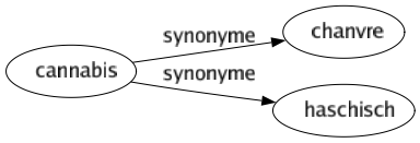 Synonyme de Cannabis : Chanvre Haschisch 