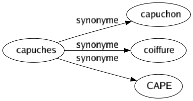 Synonyme de Capuches : Capuchon Coiffure Cape 