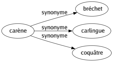 Synonyme de Carène : Bréchet Carlingue Coquâtre 