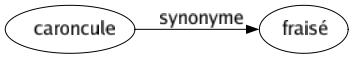 Synonyme de Caroncule : Fraisé 