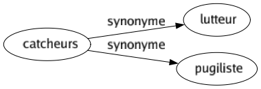 Synonyme de Catcheurs : Lutteur Pugiliste 