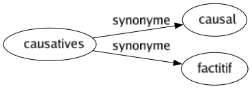 Synonyme de Causatives : Causal Factitif 