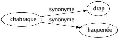 Synonyme de Chabraque : Drap Haquenée 