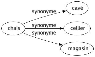 Synonyme de Chais : Cavé Cellier Magasin 