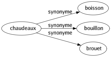 Synonyme de Chaudeaux : Boisson Bouillon Brouet 