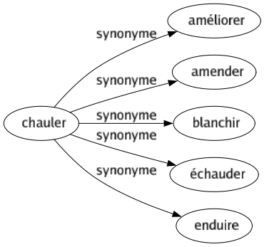 Synonyme de Chauler : Améliorer Amender Blanchir Échauder Enduire 