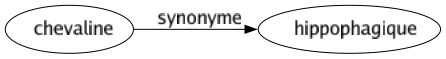 Synonyme de Chevaline : Hippophagique 