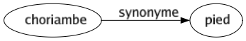 Synonyme de Choriambe : Pied 