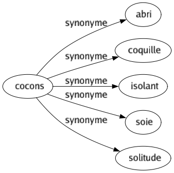 Synonyme de Cocons : Abri Coquille Isolant Soie Solitude 