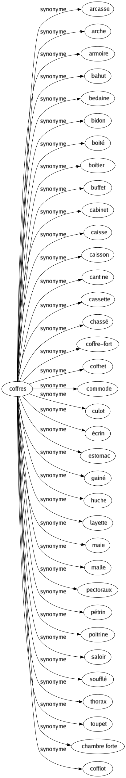 Synonyme de Coffres (35)