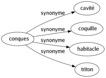 Synonyme de Conques : Cavité Coquille Habitacle Triton 