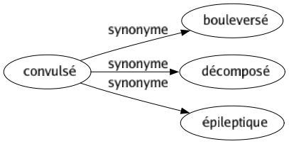 Synonyme de Convulsé : Bouleversé Décomposé Épileptique 