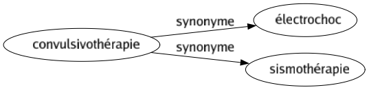 Synonyme de Convulsivothérapie : Électrochoc Sismothérapie 