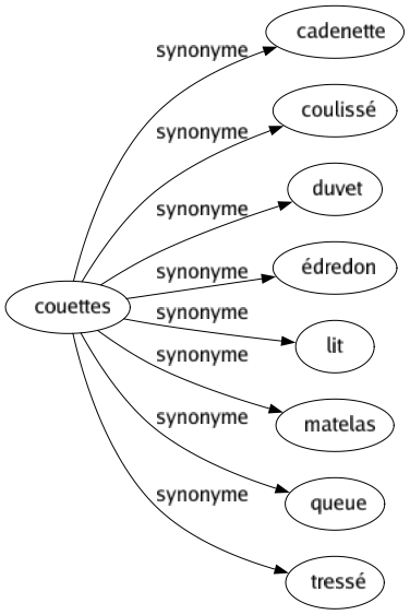 Synonyme de Couettes : Cadenette Coulissé Duvet Édredon Lit Matelas Queue Tressé 