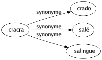 Synonyme de Cracra : Crado Salé Salingue 