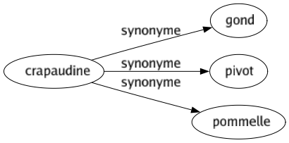 Synonyme de Crapaudine : Gond Pivot Pommelle 