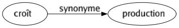 Synonyme de Croît : Production 