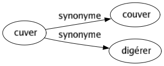 Synonyme de Cuver : Couver Digérer 