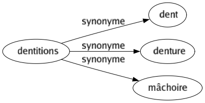 Synonyme de Dentitions : Dent Denture Mâchoire 